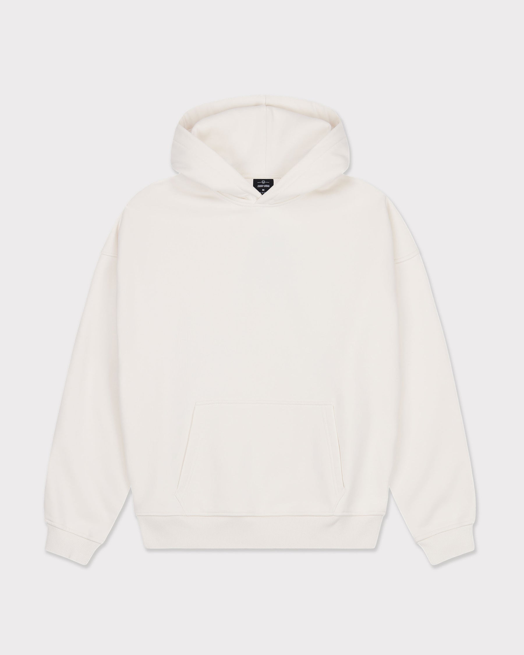 Oversized Hoodie 'Cody' von Johnny Urban in cremeweiß mit Kapuze und Kängurutasche