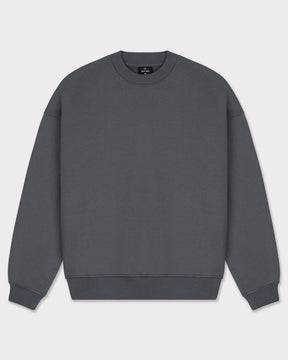 Oversize Crewneck 'Carter' Pullover in Grau von Johnny Urban mit gerippten Bündchen