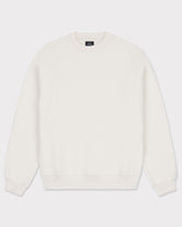 Oversized weißer Crewneck-Pullover 'Carter' von Johnny Urban mit gerippten Bündchen