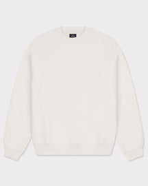 Oversized weißer Crewneck-Pullover 'Carter' von Johnny Urban mit gerippten Bündchen