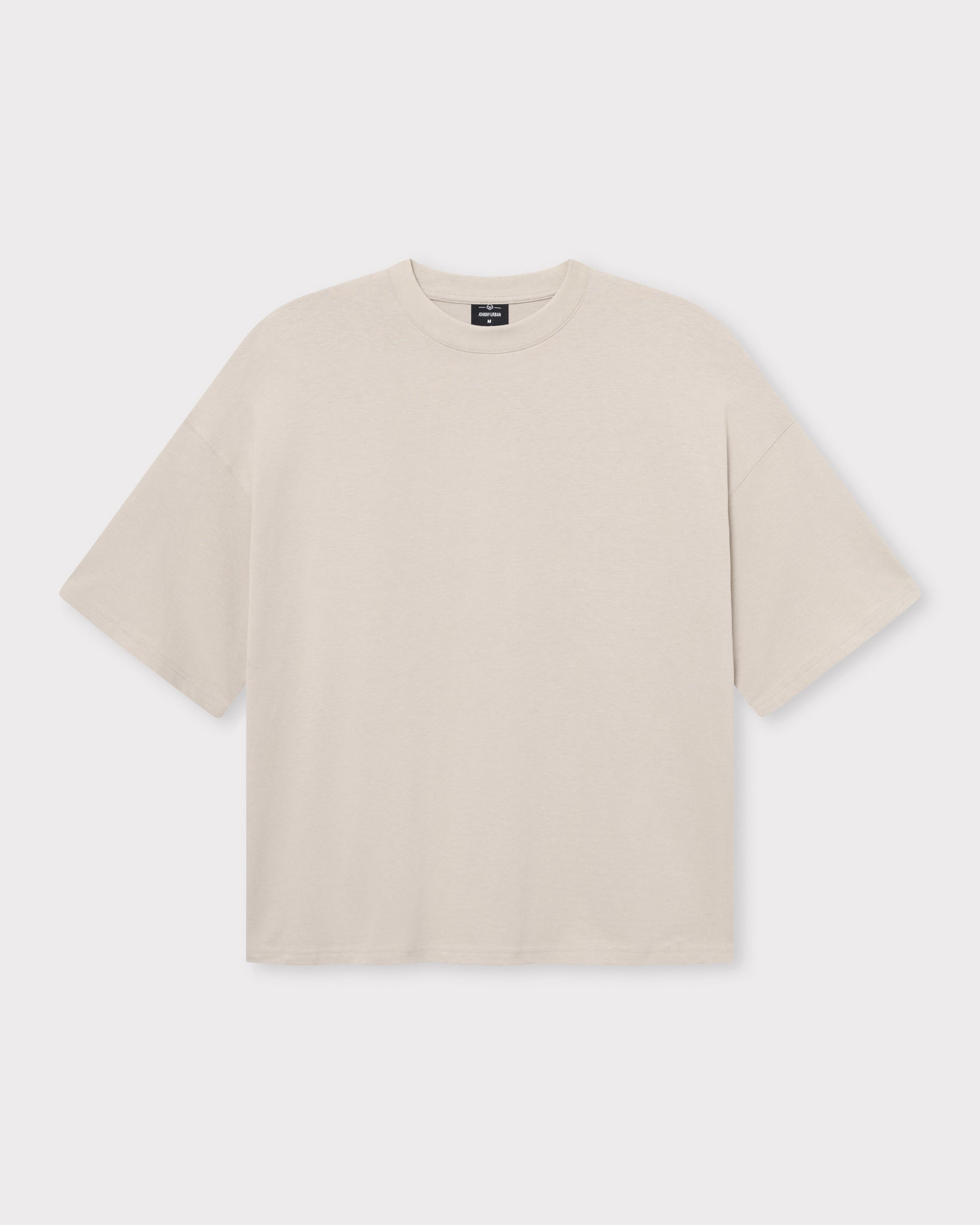 Oversize-T-Shirt 'Vic' von Johnny Urban in Sandfarben mit kurzen Ärmeln und rundem Ausschnitt