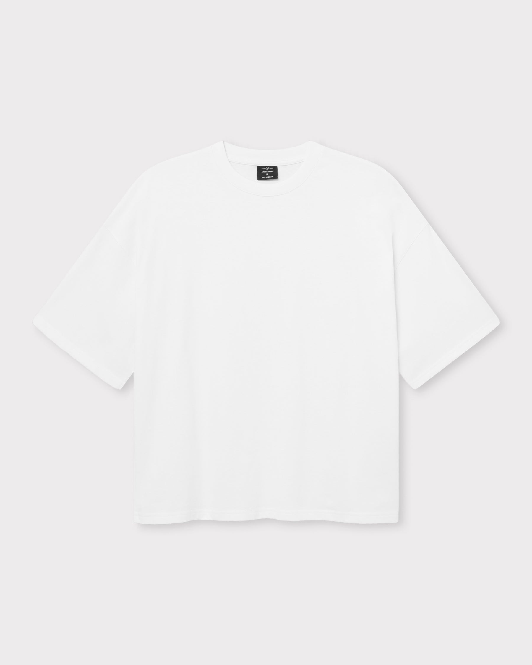 Weiße Oversize-T-Shirt 'Vic' von Johnny Urban mit kurzem Arm und Rundhalsausschnitt