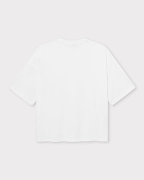 Oversize T-Shirt 'Vic' in Sandfarben, schlichtes Design, kurzärmelig, lockere Passform