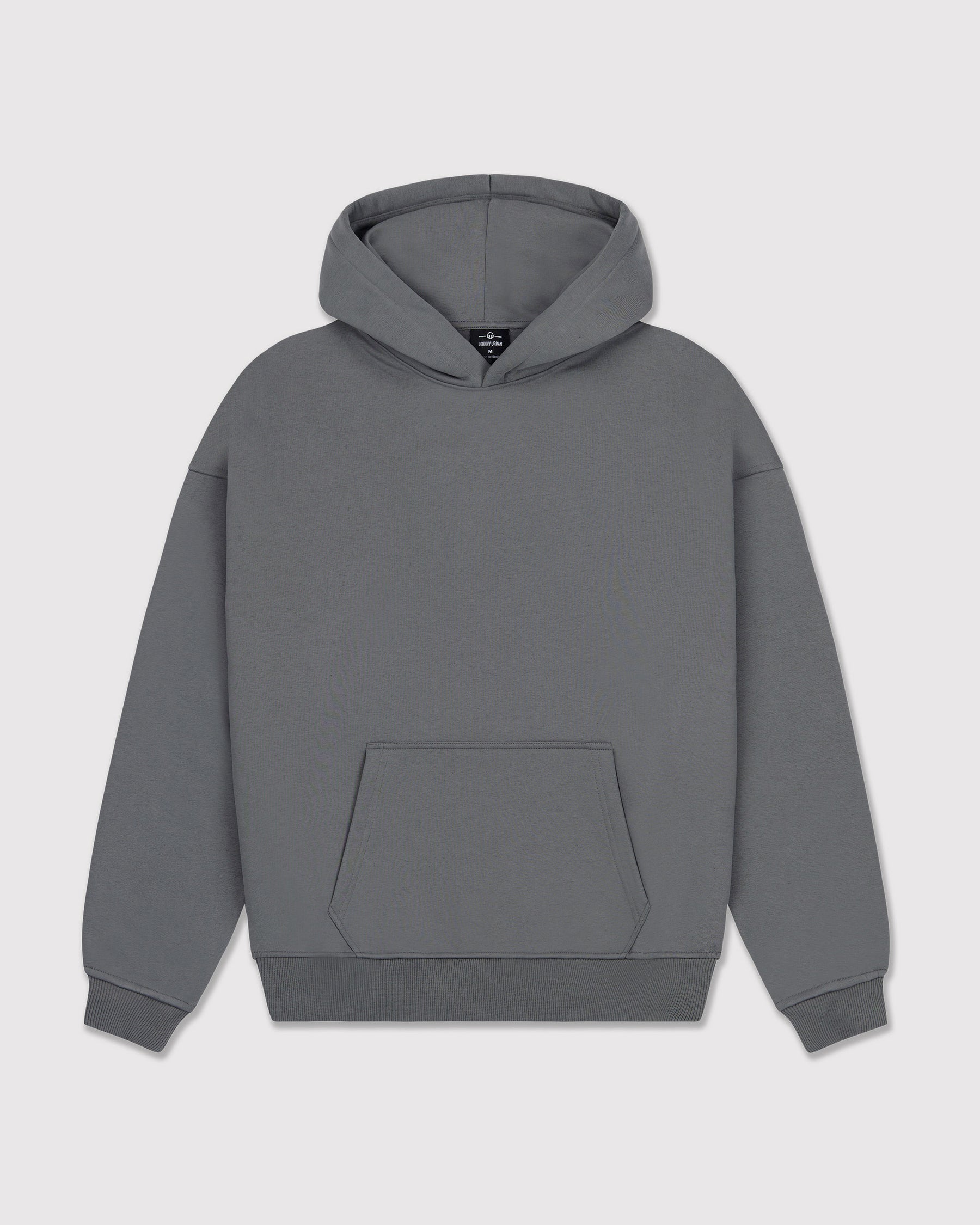 Dunkelgrauer Oversized Hoodie 'Cody' von Johnny Urban mit Kängurutasche und Kapuze