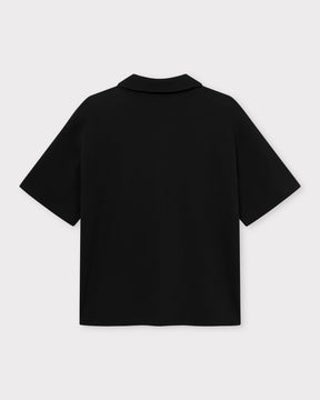 Schwarzes Poloshirt von Johnny Urban mit kurzem Arm und klassischem Kragen, Rückansicht