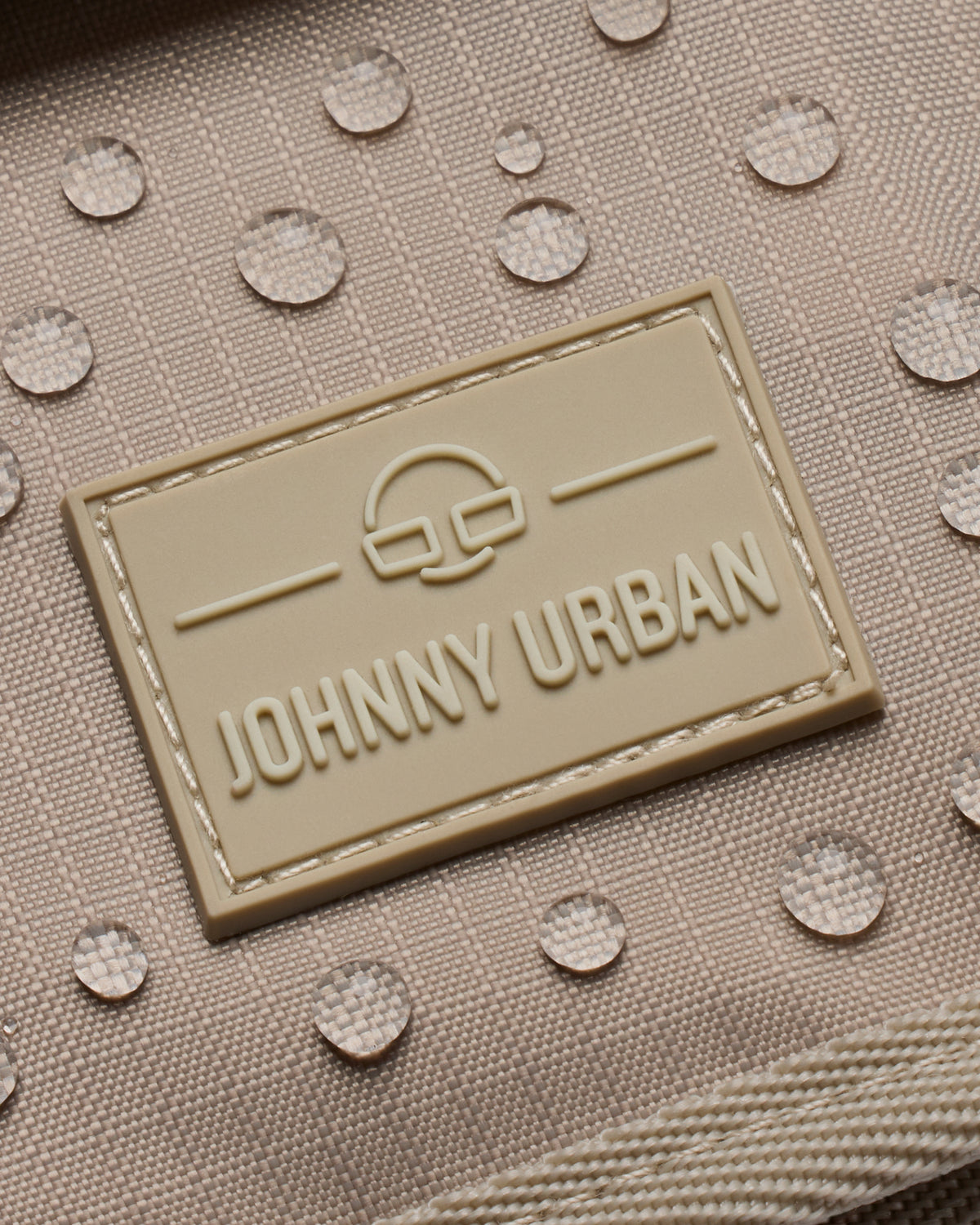 Beiges wasserabweisendes Material mit Johnny Urban Logo auf Portemonnaie ‚Troy‘