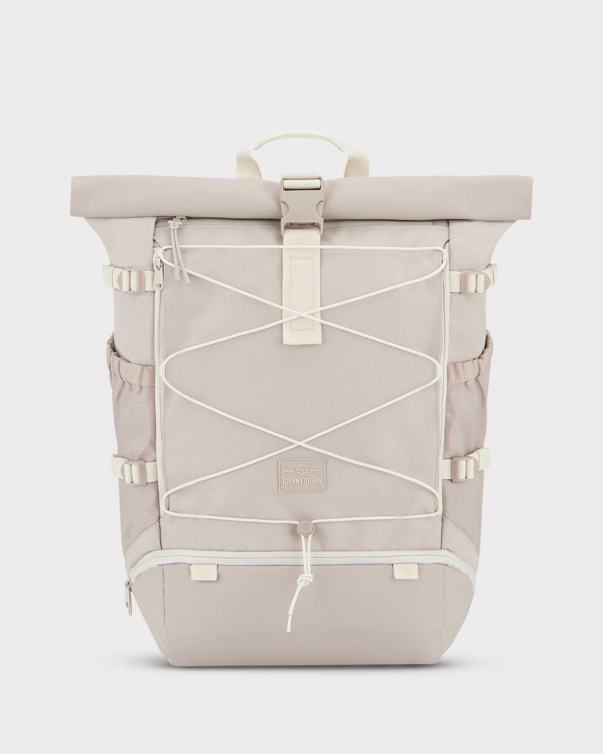 Sandfarbener Reiserucksack 'Allen Large Travel' von Johnny Urban mit Rollverschluss und elastischem Frontband