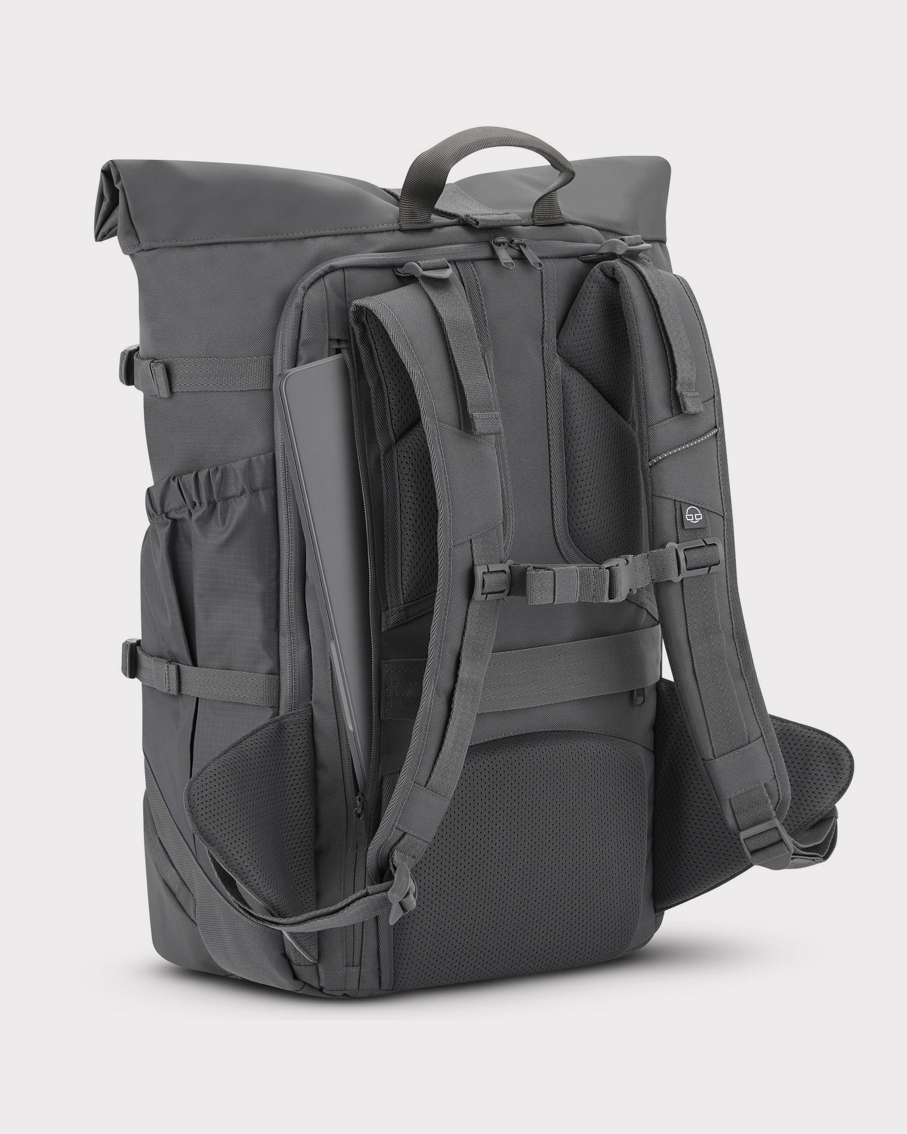 Grau Johnny Urban Allen Large Travel Reiserucksack mit gepolsterten Schulterriemen und Laptopfach hinten