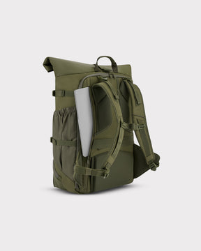 Olivegrüner Reiserucksack 'Allen Large Travel' mit Laptopfach, Rückenpolsterung und verstellbaren Schultergurten