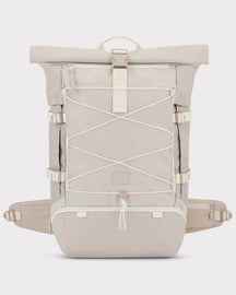 Beiger Johnny Urban Reiserucksack Allen XL Travel mit Rolltop, Frontnetz und zwei Hüftgurttaschen