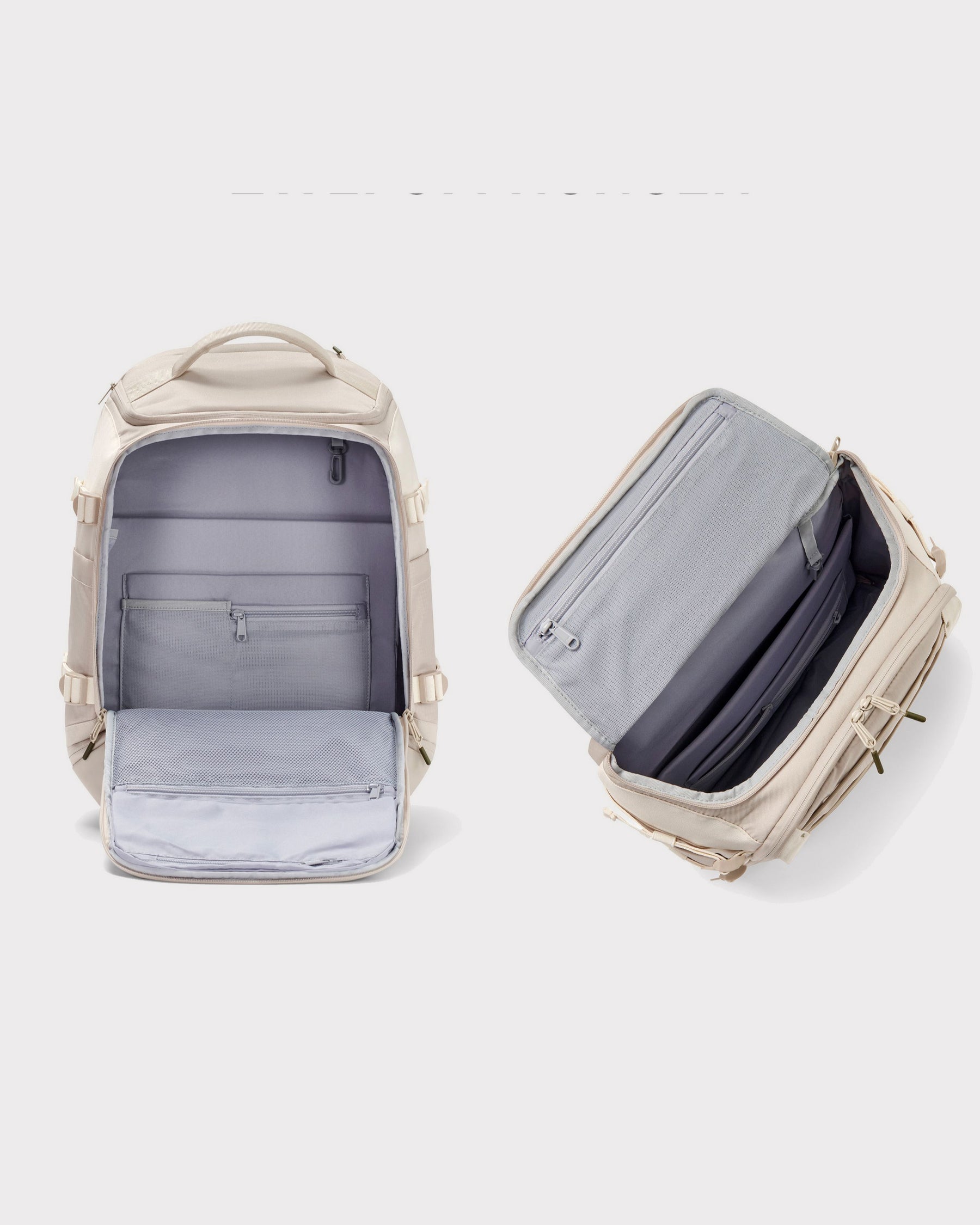 Beiger Reiserucksack 'Jack' von Johnny Urban mit mehreren Innenfächern und gepolstertem Laptopfach