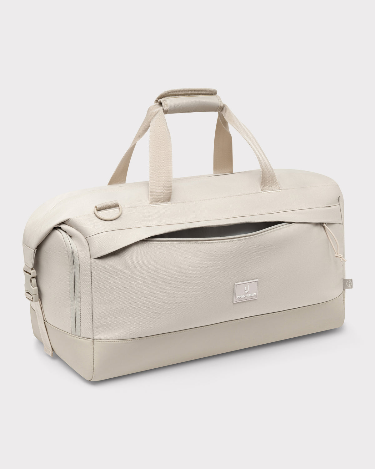 Beige Weekender Reisetasche 'Milan' von Johnny Urban mit Griffen und Reißverschlusstasche