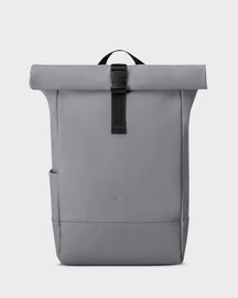 Grauer Johnny Urban Rolltop-Rucksack 'Harvey Medium' mit schwarzem Clipverschluss
