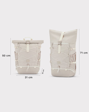 Beiger Johnny Urban Reiserucksack "Allen Large Travel" in zwei Größen mit Maßen 50x31x18 cm und 71x31x18 cm