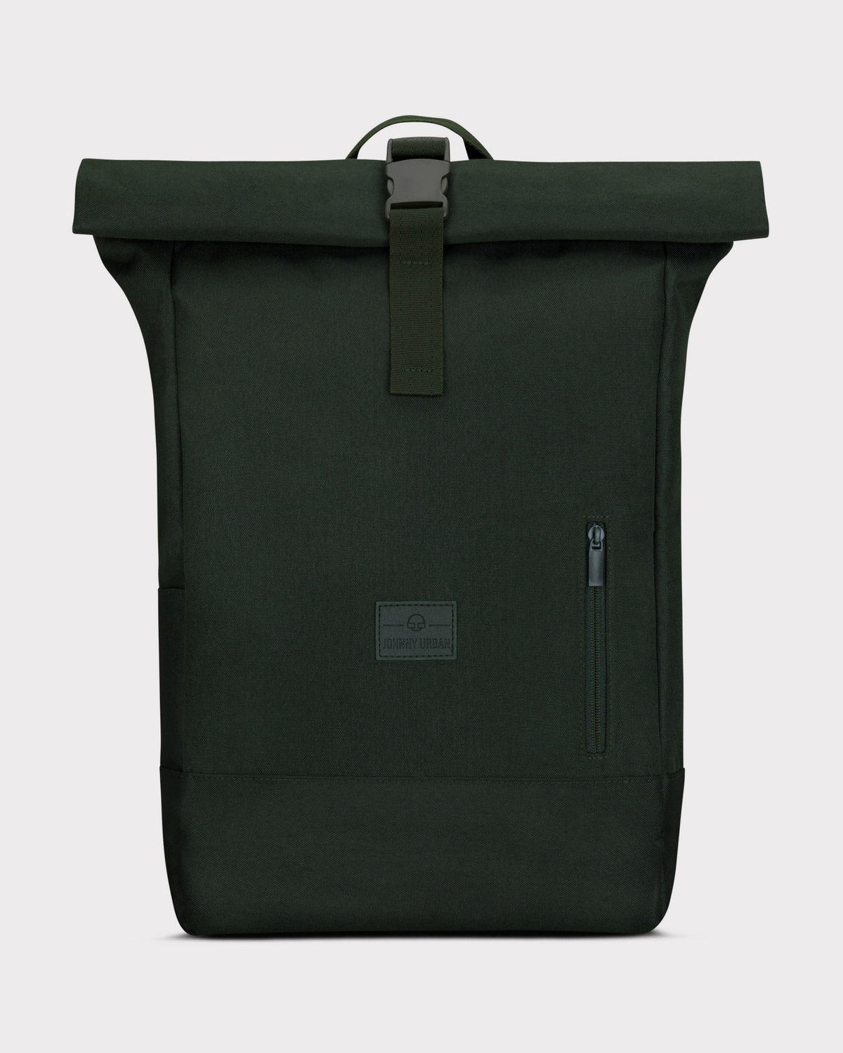 Grüner Rolltop-Rucksack 'Robin Large' von Johnny Urban mit Frontreißverschluss und Tragegriff