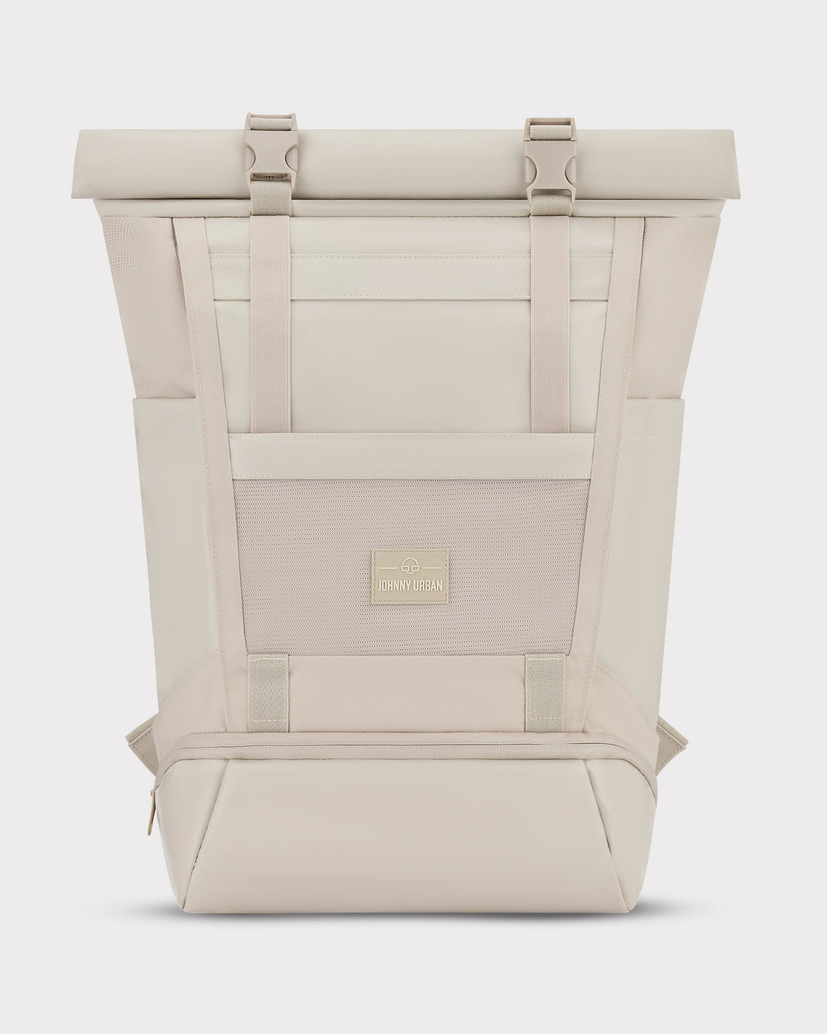 Beiger Rolltop-Rucksack 'Ashton' von Johnny Urban, moderner rechteckiger urbane Stil, aus robustem Material