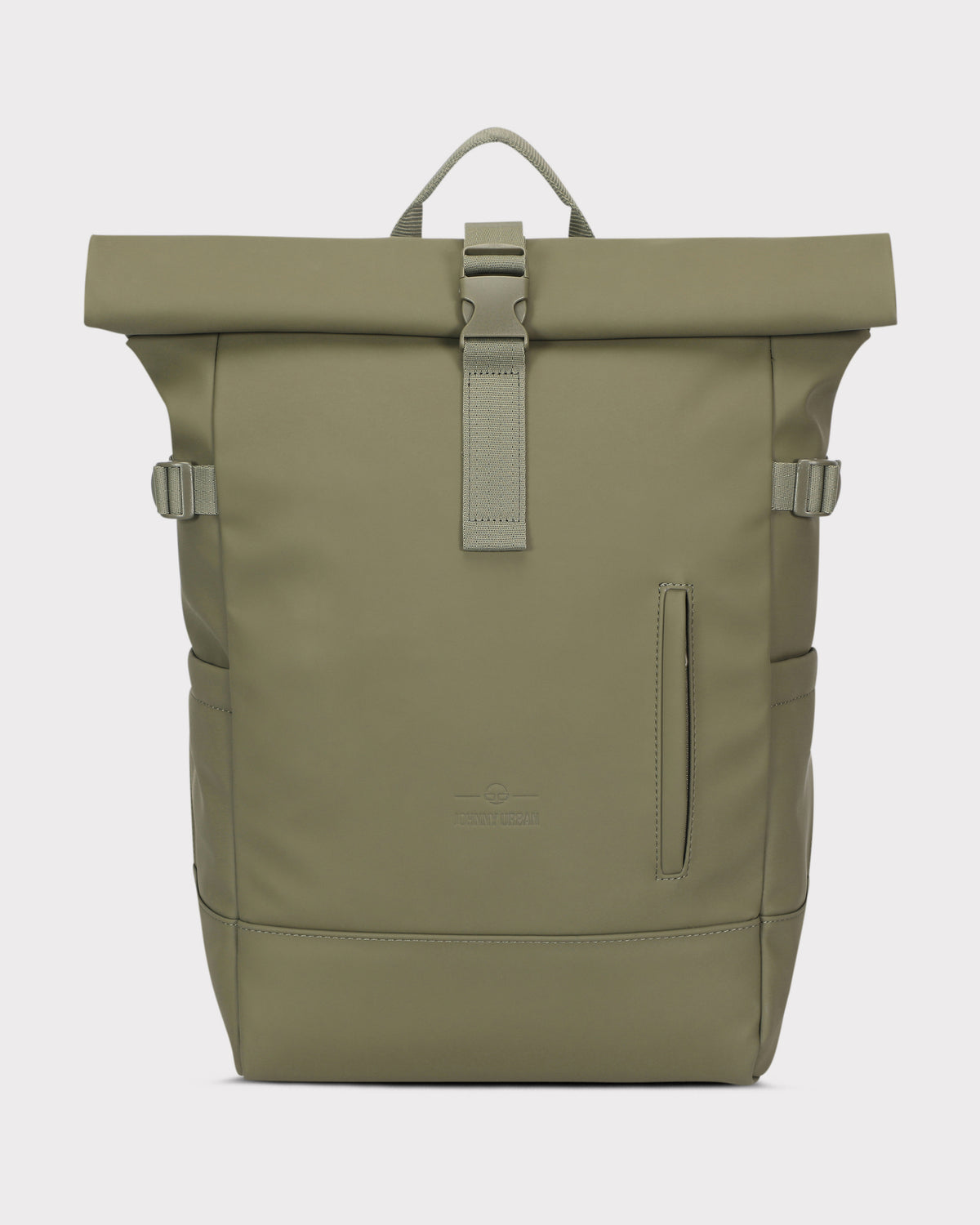 Rolltop Rucksack 'Harvey Large' von Johnny Urban in Olivgrün mit Schnallenverschluss und seitlichen Riemen