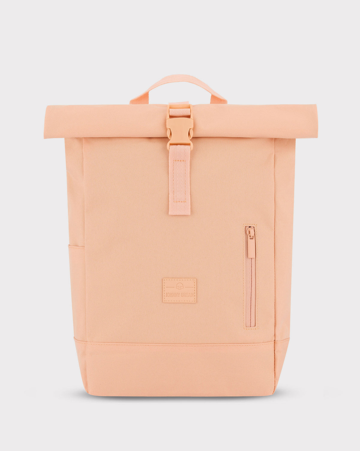 Rolltop-Rucksack 'Robin Small' von Johnny Urban in Pfirsich mit Frontreißverschluss und Klettverschluss