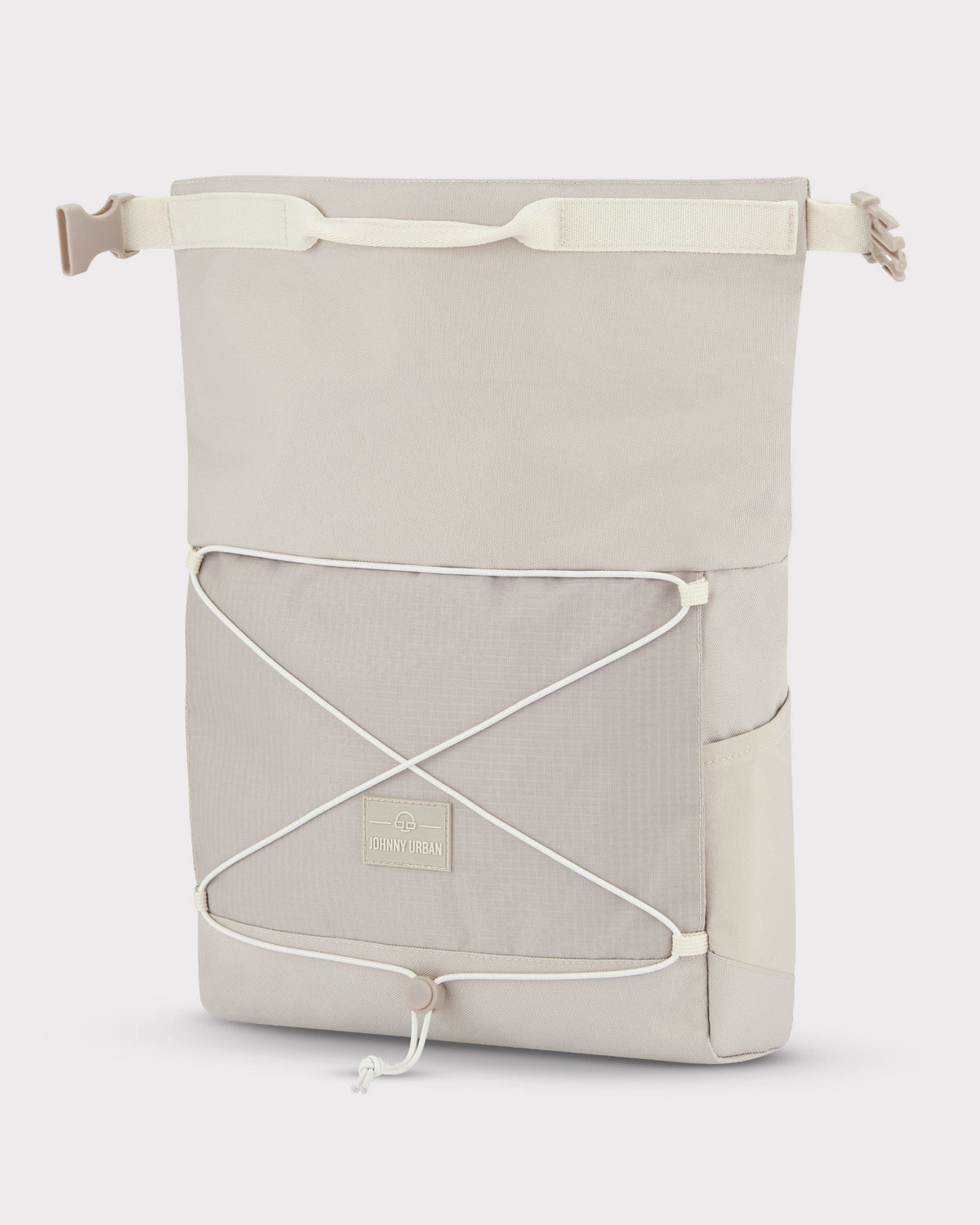 Beige Umhängetasche 'Dylan' von Johnny Urban mit Rolltop und elastischem Spannseil