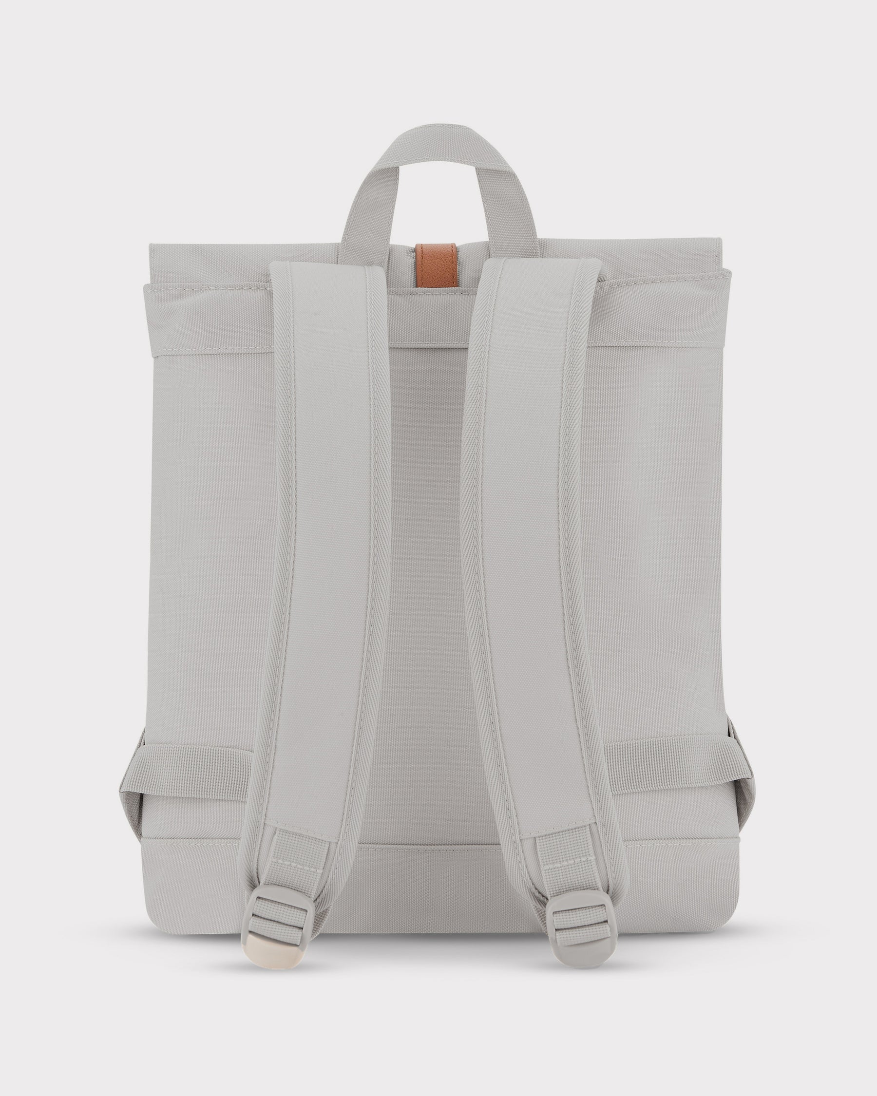Rucksack Damen Mia in Beige, Rückseite mit gepolsterten, verstellbaren Trägern und Trageschlaufe