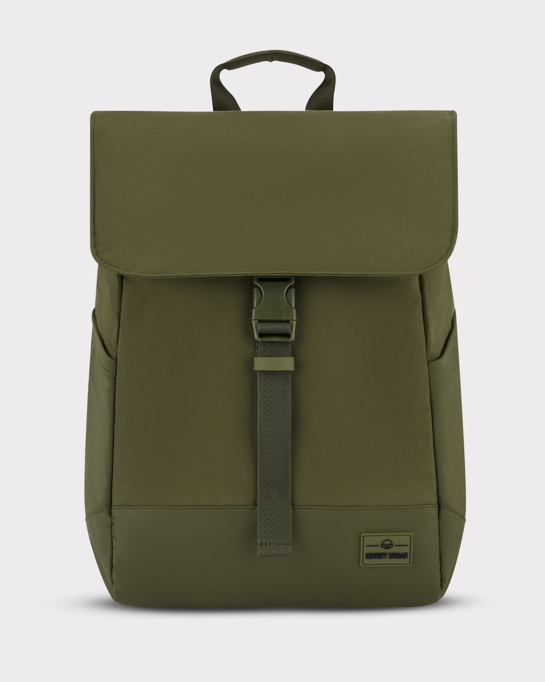 Olivegrüner Johnny Urban Rucksack 'Mika' mit Klappe und Kunststoffverschluss