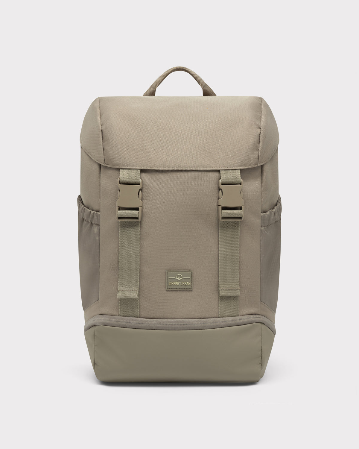 Beiger, ergonomischer Rucksack 'Nico' von Johnny Urban mit Klappe und zwei Schnallen