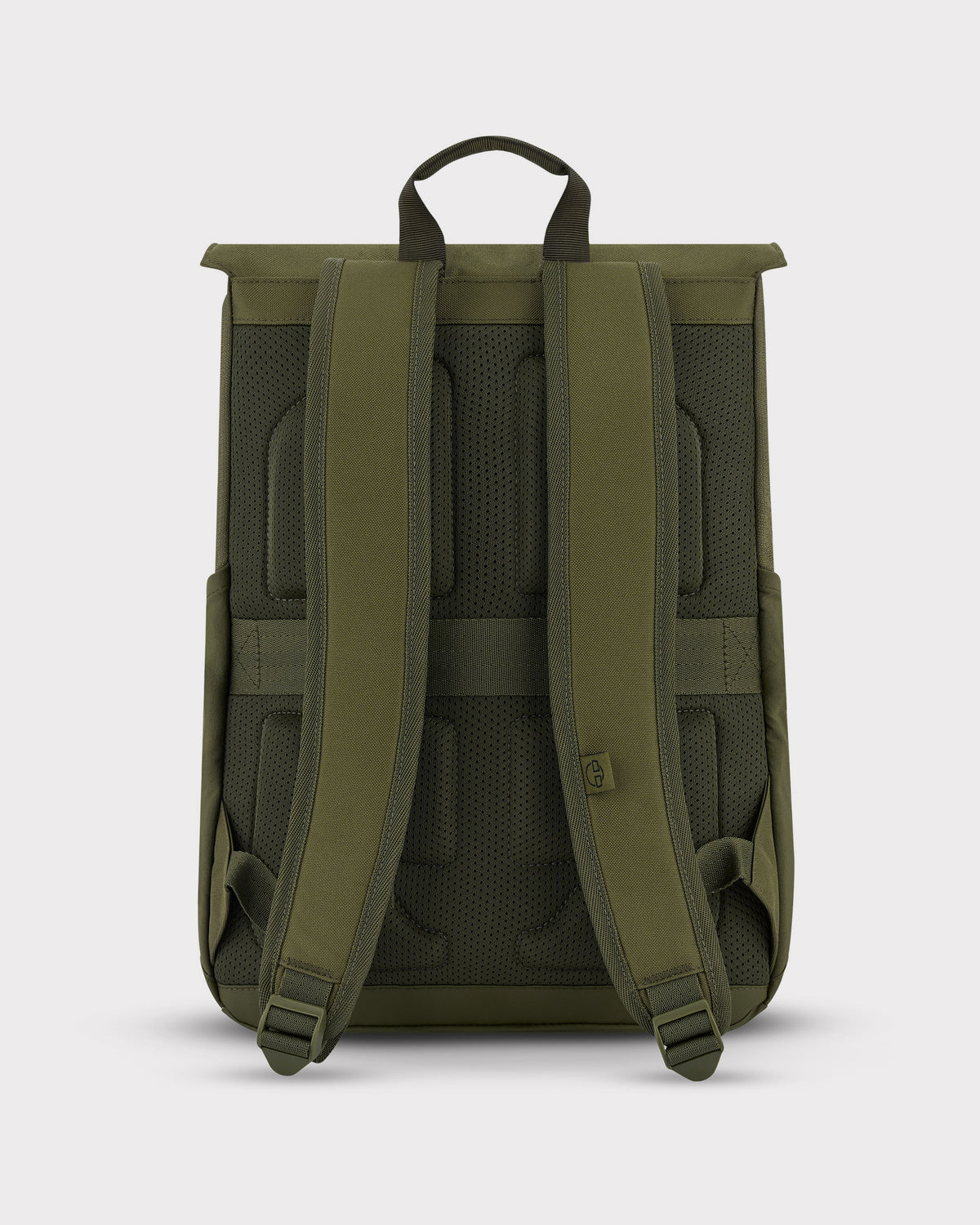 Rucksack 'Mika' von Johnny Urban, olivgrün, gepolsterte und belüftete Rückseite mit gepolsterten Schultergurten