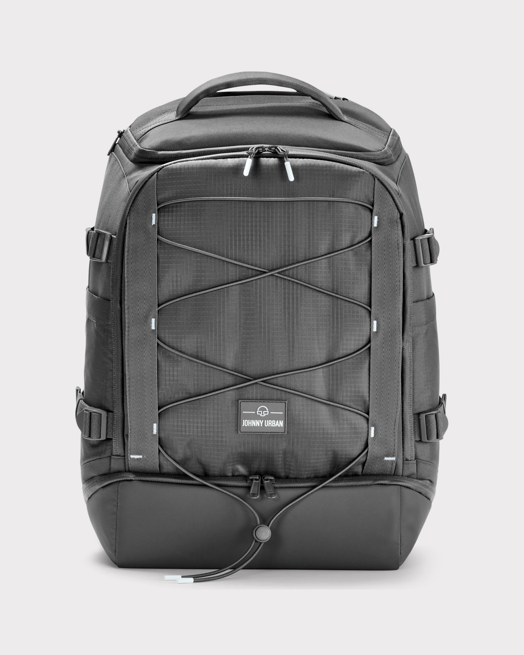 Grauer Rucksack 'Jack' von Johnny Urban mit elastischen Netzen und verstellbaren Seitenriemen