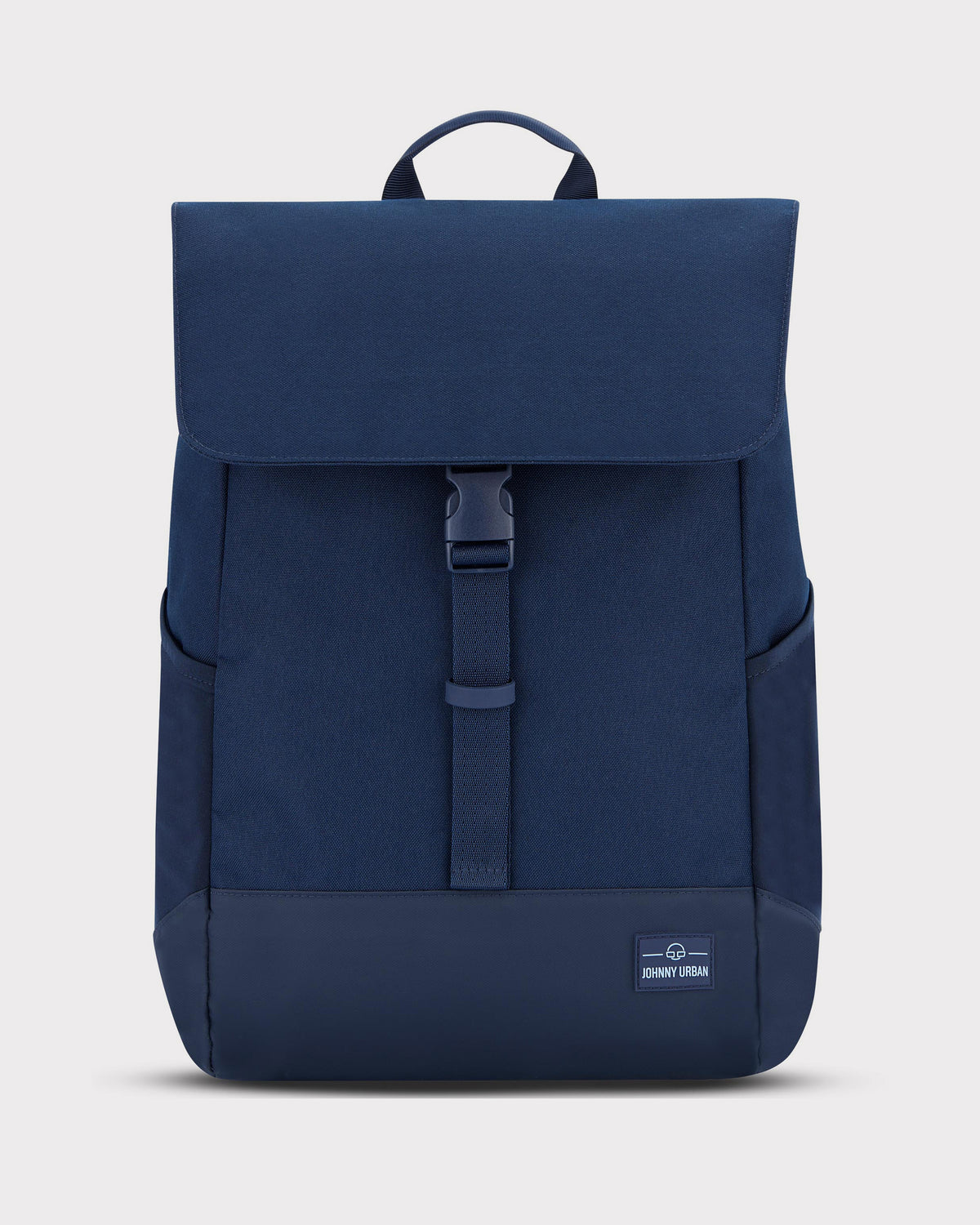 Blauer Johnny Urban Rucksack 'Mika' mit Klappe, Klickverschluss und zwei Seitentaschen