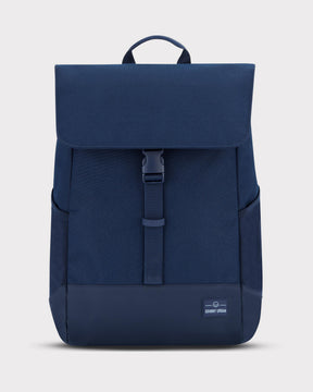 Blauer Johnny Urban Rucksack 'Mika' mit Klappe, Klickverschluss und zwei Seitentaschen