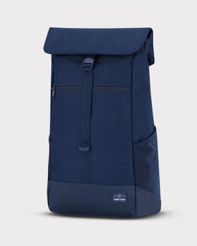 Blauer Johnny Urban Rucksack 'Mika' mit Klappe und Reißverschlussfach vorne