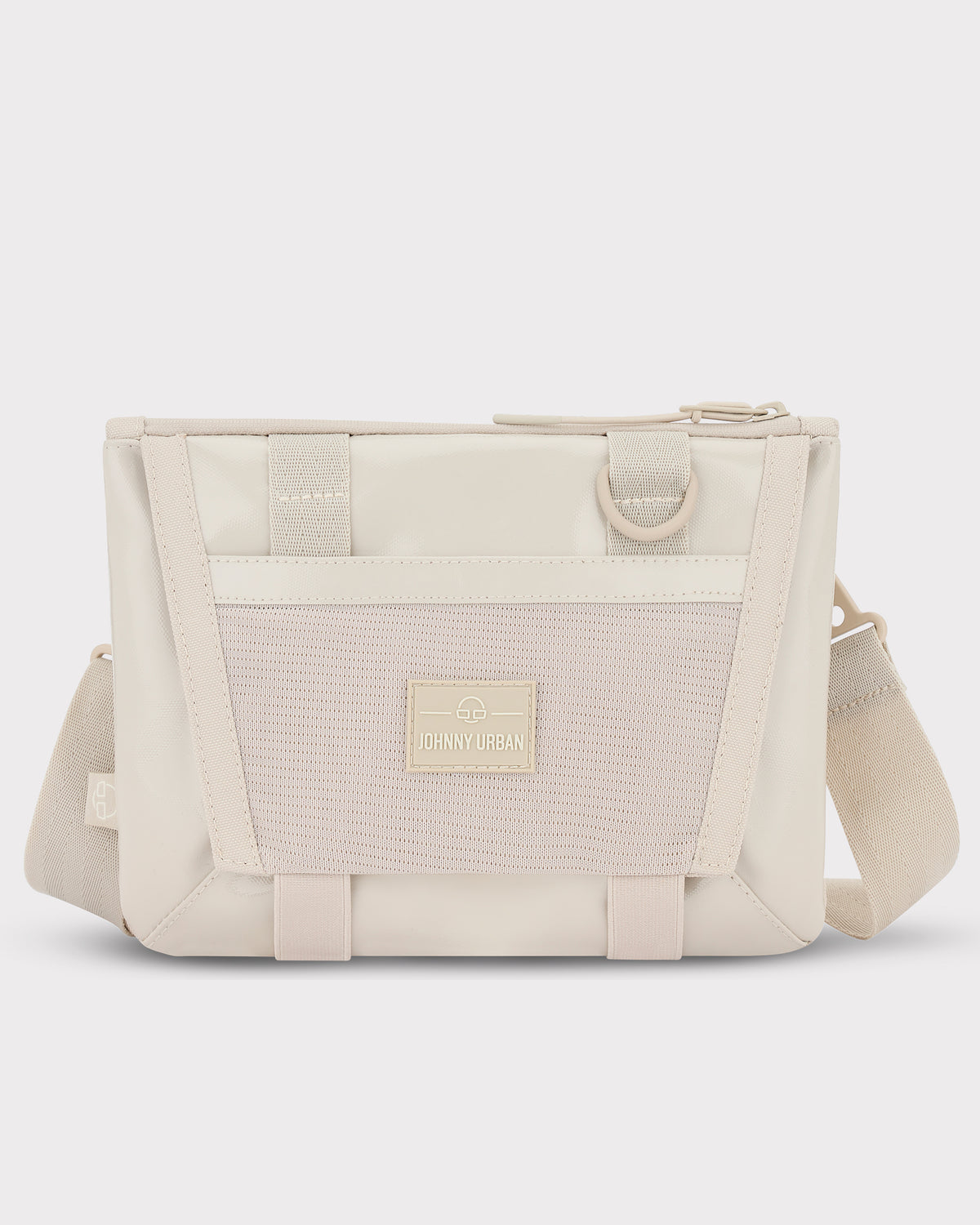 Beige Umhängetasche 'Avery' von Johnny Urban mit flexiblem Netzfach und verstellbarem Schultergurt