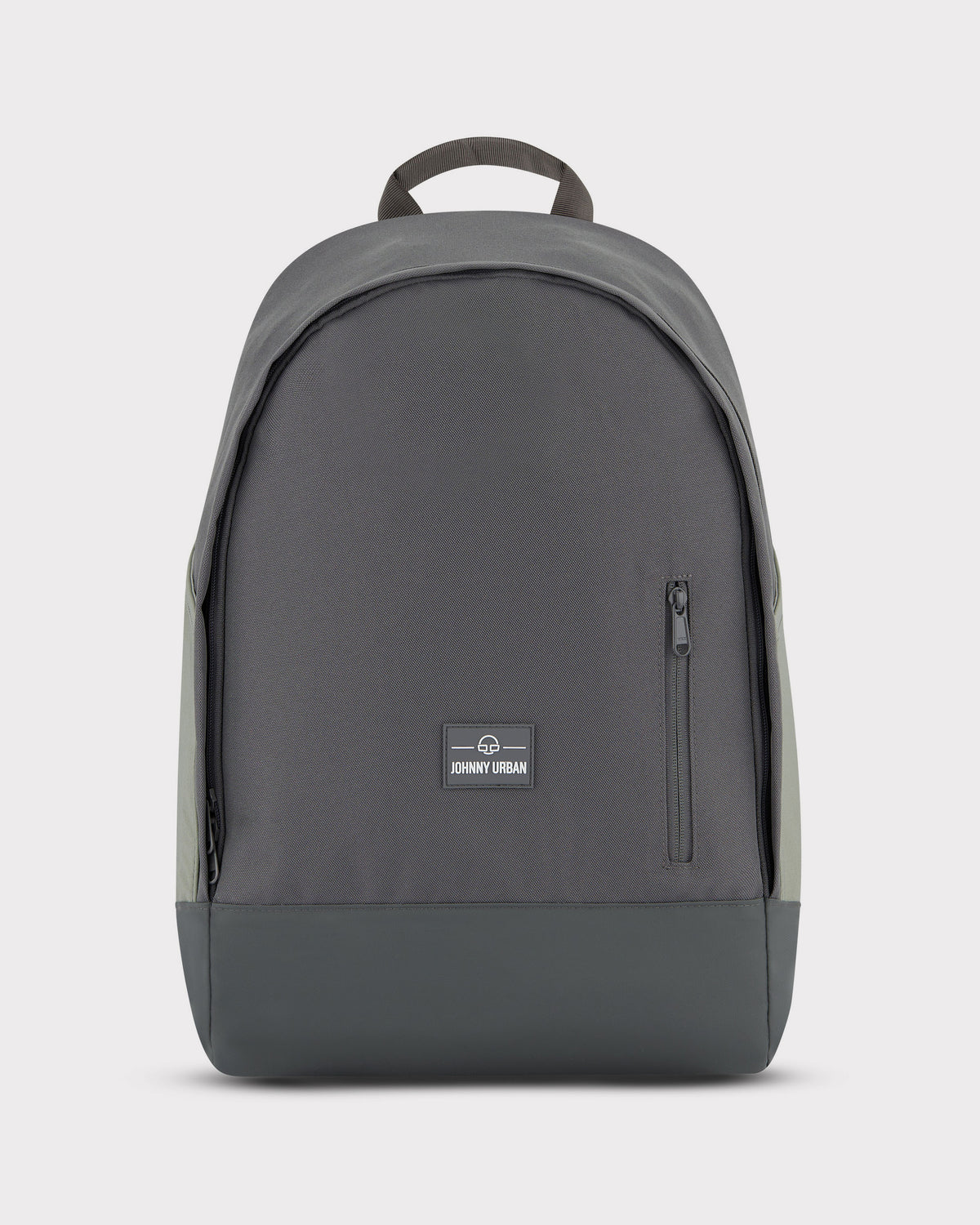 Grauer Johnny Urban Rucksack 'Neo' mit seitlicher Reißverschlusstasche und Kunstlederboden