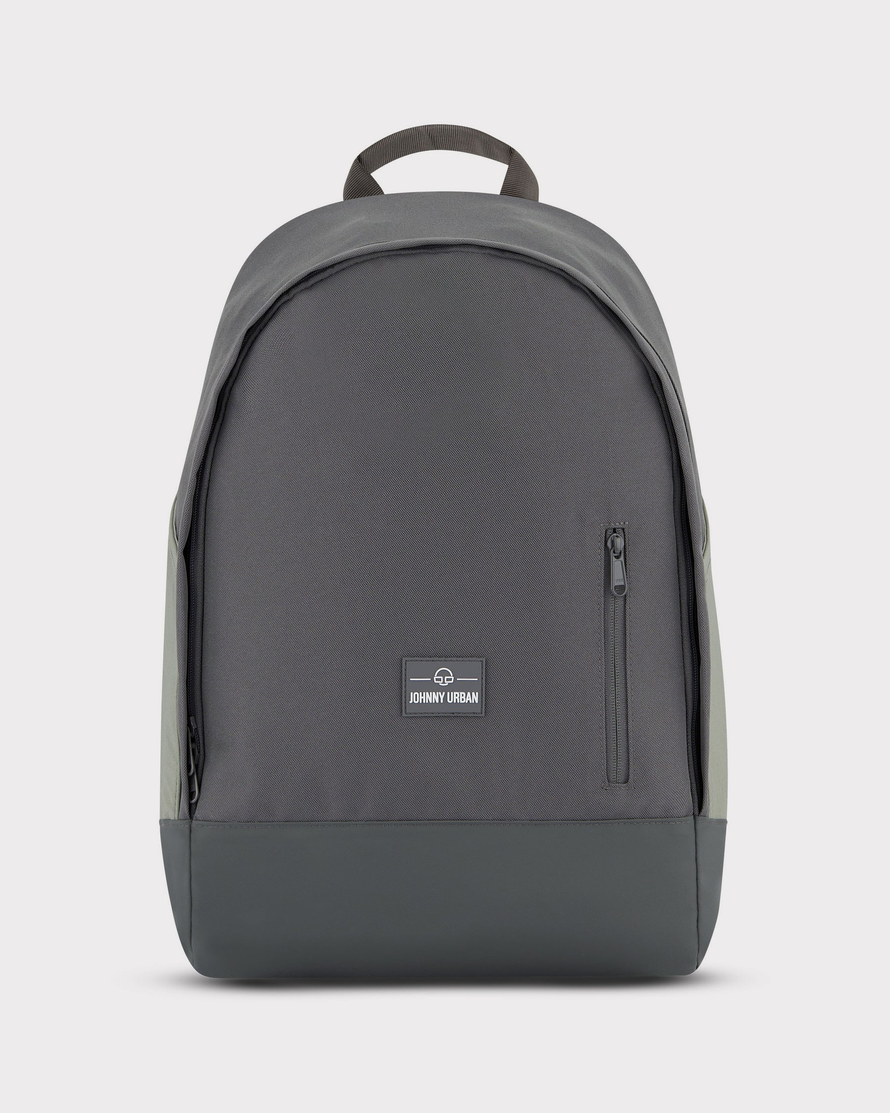 Grauer Johnny Urban Rucksack 'Neo' mit seitlicher Reißverschlusstasche und Kunstlederboden