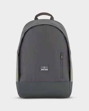 Grauer Johnny Urban Rucksack 'Neo' mit seitlicher Reißverschlusstasche und Kunstlederboden