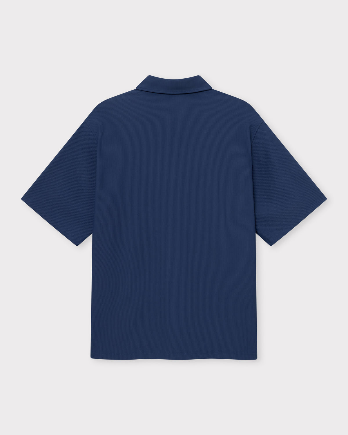 Navyblaues Herrenhemd aus der Set 'Mason' Kollektion, Kurzarm, Rückansicht