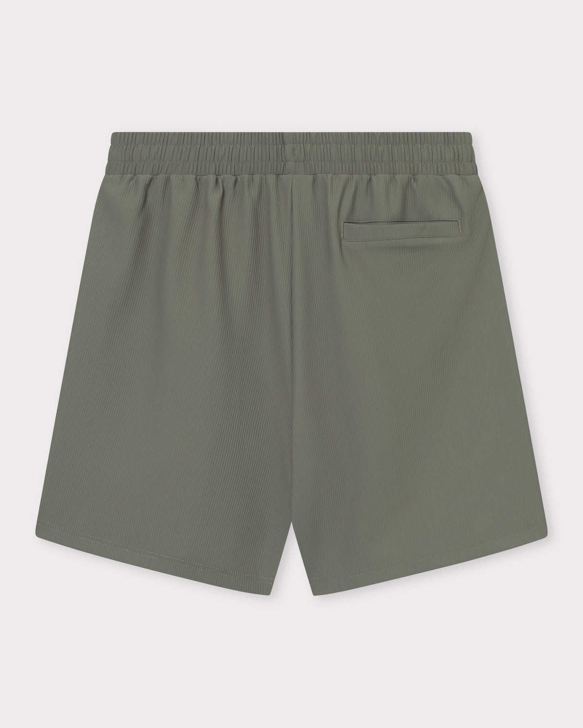 Olivefarbene Herren-Shorts Mason mit elastischem Bund und einer Gesäßtasche
