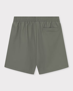 Olivefarbene Herren-Shorts Mason mit elastischem Bund und einer Gesäßtasche