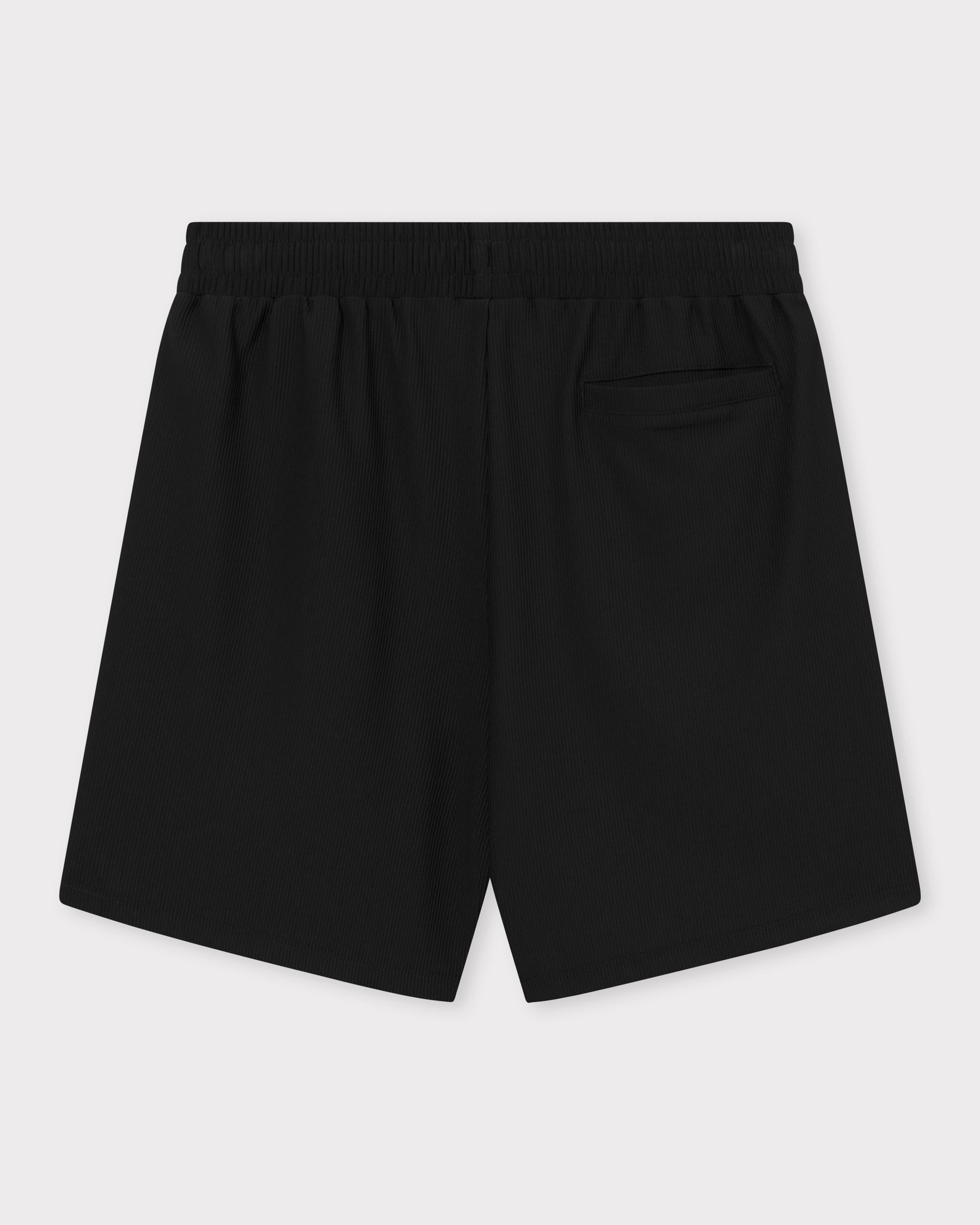 Schwarze Herren-Shorts 'Mason' mit elastischem Bund und einer aufgesetzten Gesäßtasche