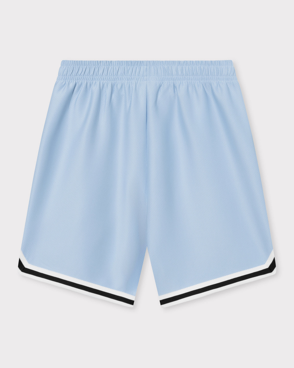 Herren-Shorts 'Parker' in hellblau mit elastischem Bund und schwarzem sowie weißem Saum