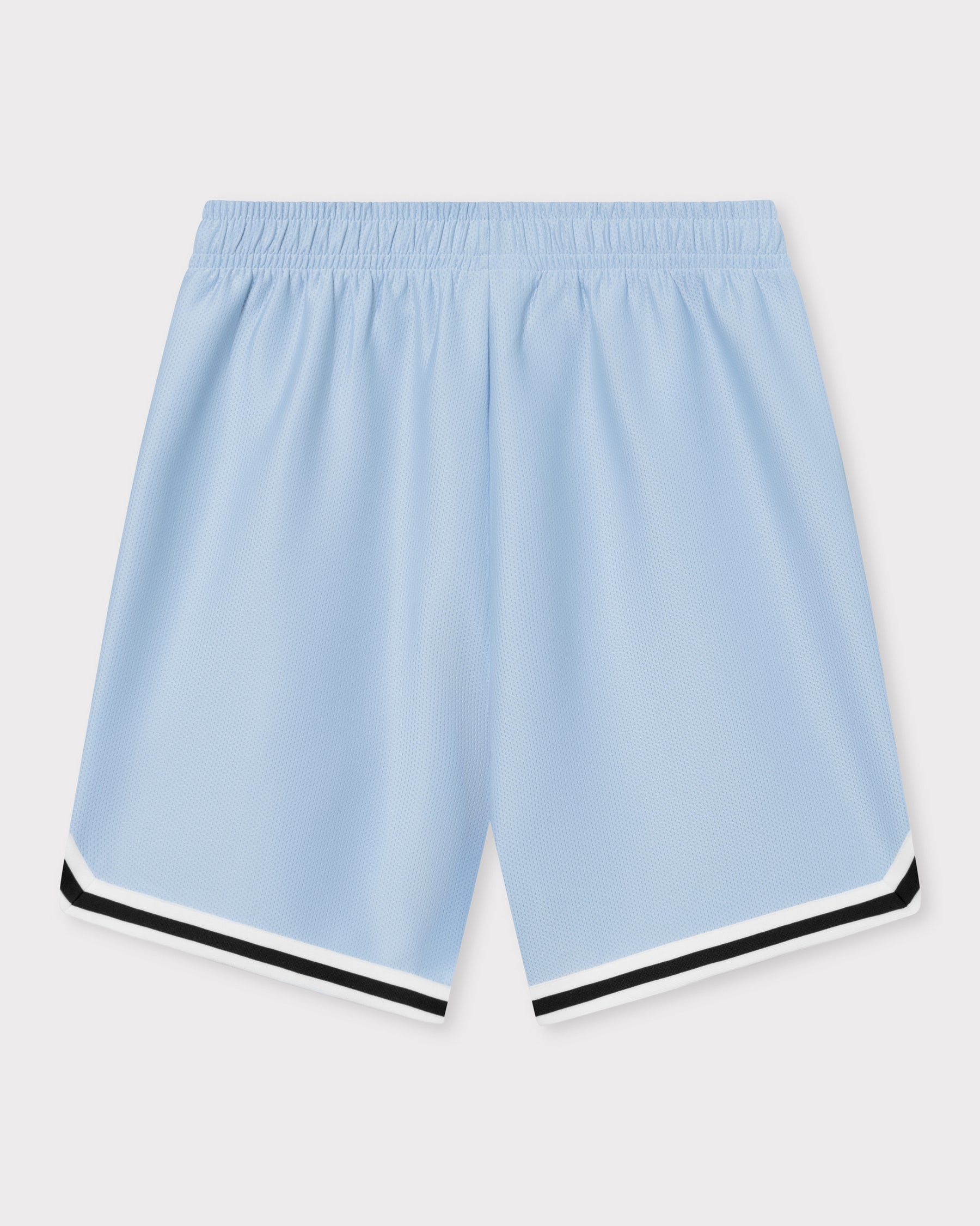 Herren-Shorts 'Parker' in hellblau mit elastischem Bund und schwarzem sowie weißem Saum