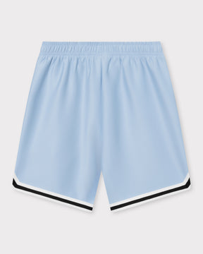Herren-Shorts 'Parker' in hellblau mit elastischem Bund und schwarzem sowie weißem Saum