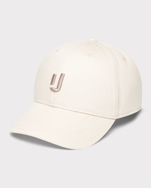 Cremefarbene Snapback-Cap 'Jason' mit besticktem 'J'-Logo vorne