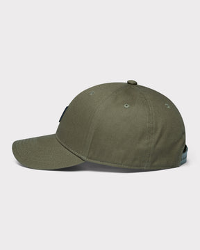Olivgrüne Snapback-Cap 'Jason' mit schwarzem verstellbarem Verschluss und sechs Luftösen