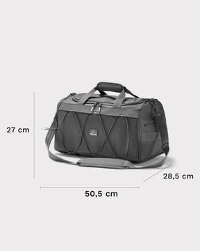 Graue Duffle Bag 'Shawn Medium' von Johnny Urban mit Maßen 50,5 x 27 x 28,5 cm und verstellbarem Schultergurt