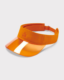 Oranger Sonnenblenden-Visor 'Joy' mit transparentem Schirm und verstellbarem Riemen