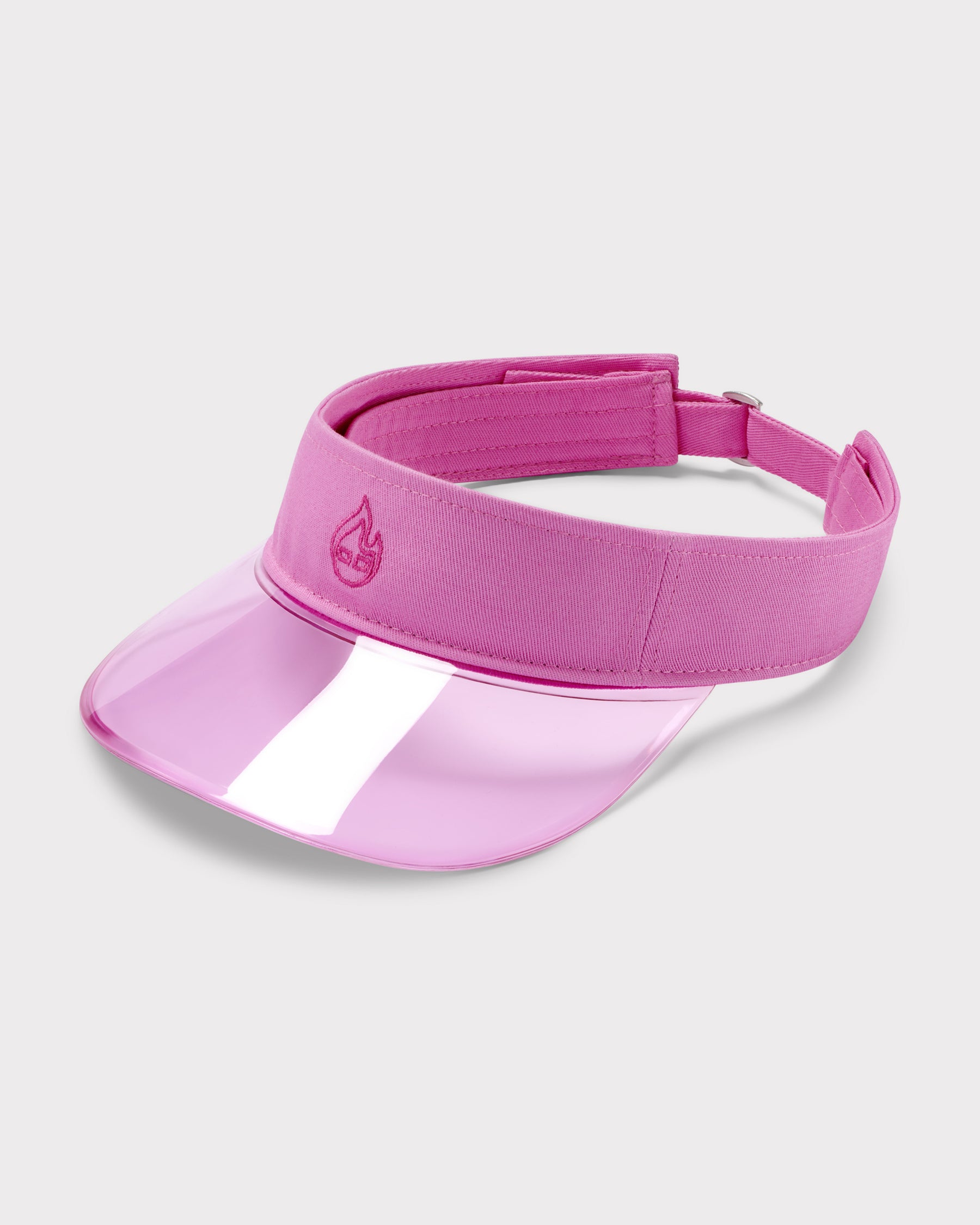 Sonnenschutz-Visier 'Joy' in Pink mit transparentem Schild und verstellbarem Band