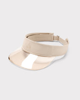 Sonnenblende 'Joy' von Johnny Urban in Sandfarbe mit transparentem Sonnenschutz und Stoffband