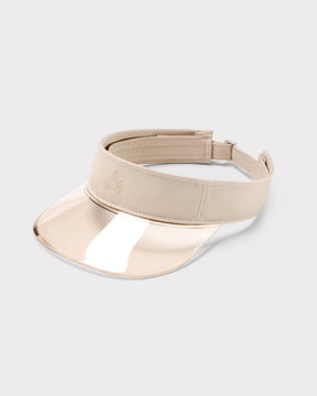 Sonnenblende 'Joy' von Johnny Urban in Sandfarbe mit transparentem Sonnenschutz und Stoffband