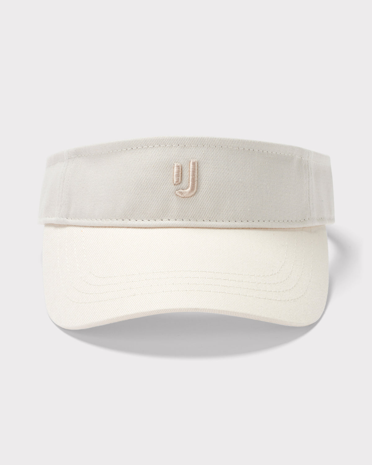 Cremefarbiger Sun Visor 'Terry' mit besticktem 'J' Logo von Johnny Urban